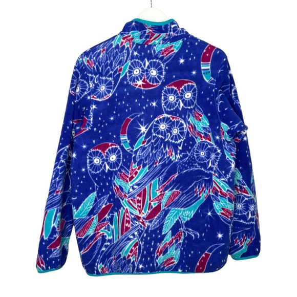 Patagonia Synchilla Snap-T Fleece Pullover Moon Owl Harvest Moon Blue Size L - Picture 3 of 11